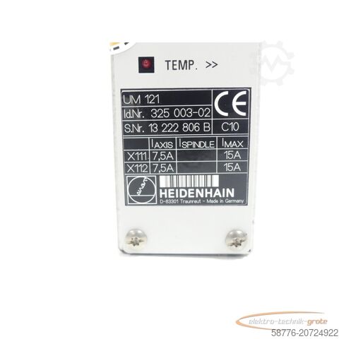 Component Heidenhain UM 121 . 325 003-02 SN:13222806B - generalüberholt mit 3 Monaten Gewährleistung-