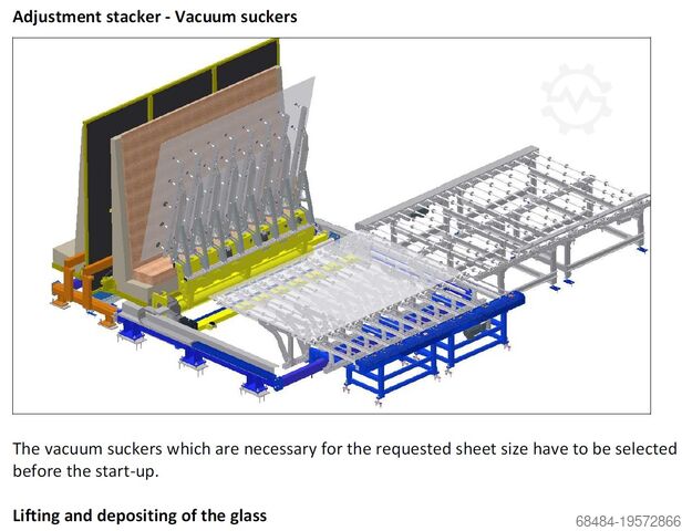 Mașină de șlefuit sticlă Benteler cnc grinding line + washer + sorting