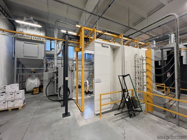 Αυτόματη γραμμή ηλεκτροστατικής βαφής πούδρας AABO-IDEAL + GEMA