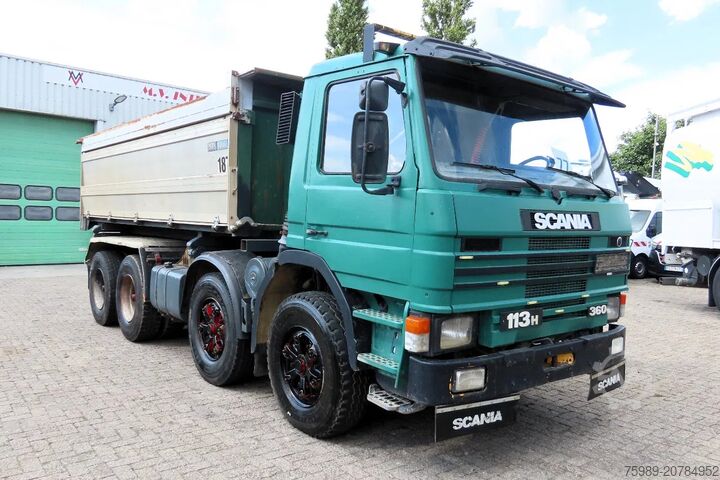 3-zijdige kipper Scania P113-360 8x4 FULL SPRING! SUPER CONDITION!
