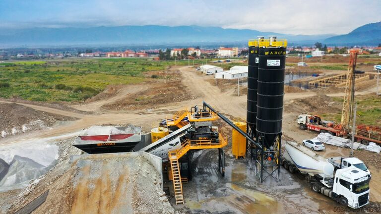 Mobile concrete mixing plant FABO Mobile Concrete Mixing Plant 100m³/h Mobile Concrete Batching Plant