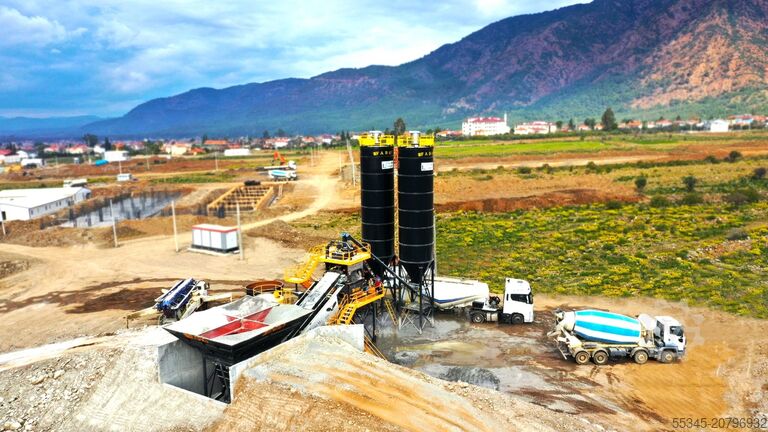 Mobile concrete mixing plant FABO Mobile Concrete Mixing Plant 100m³/h Mobile Concrete Batching Plant