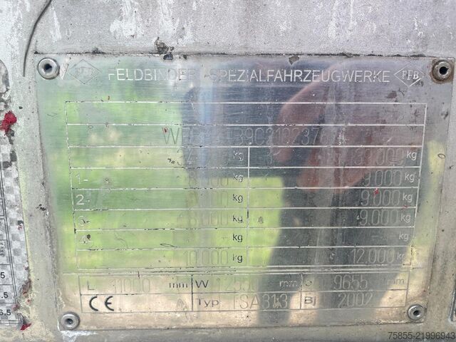 Tank Feldbinder TSA 31.3-3 Chemie ADR FL-AT / 31.000 L / 3 Kamm...