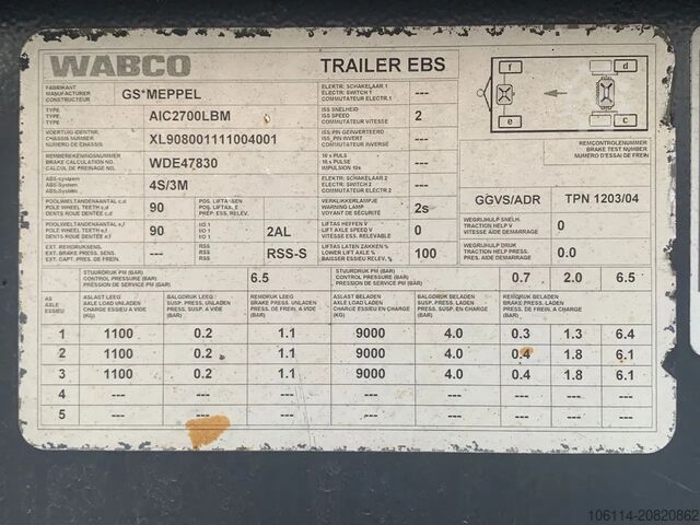 Μεταφορά εμπορευματοκιβωτίων GS Meppel 27 ton / dubbele banen.