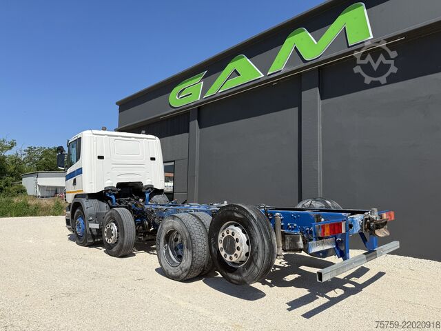șasiu de camion SCANIA R470 Chassis 8x2 Retarder Euro3
