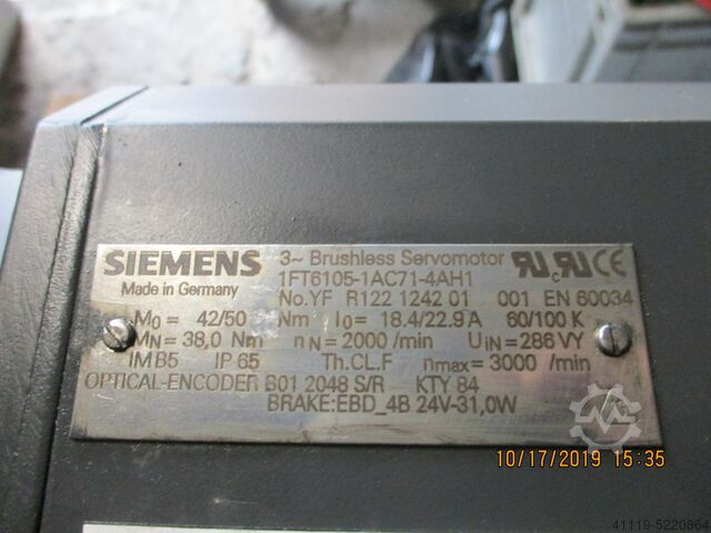 MOTEUR SERVO Siemens 1FT6105-1AC71-4AH1