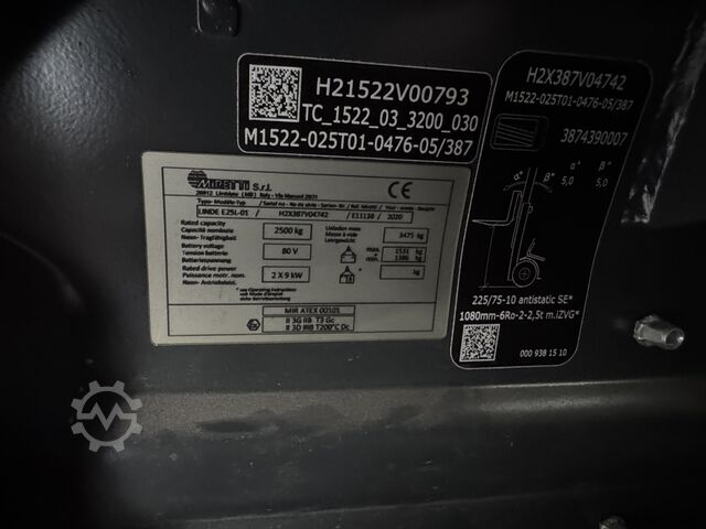 E 25 L - 387 / 01 * Atex Miretti EX 3GD / Zone 2 & 22 * Triplex FFL !! LINDE E 25 L - 387 / 01 * Atex Miretti EX 3GD / Zone 2 & 22 * Triplex FFL !!