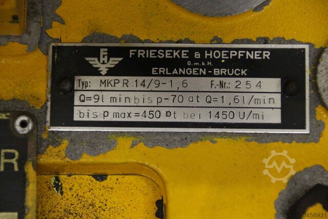 Hydraulisch aggregaat 1,5 kW/1400 omw/min Frieseke & Hoepfner MKP R 14/9-1,6 450 bar