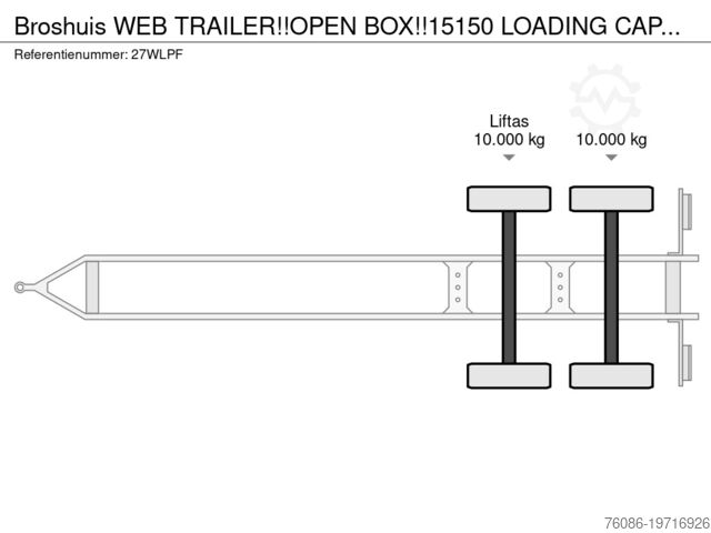Laadplatform Broshuis WEB TRAILER!!OPEN BOX!!15150 LOADING CAPACITY!!
