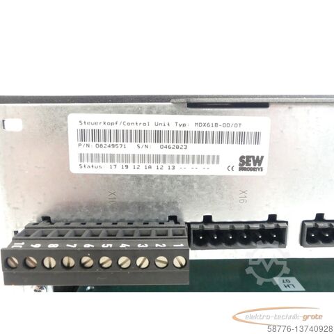 Componente SEW Eurodrive SEW Eurodrive MDX61B0015-5A3-4-00 MOVIDRIVE Umrichter SN:01.7166473401