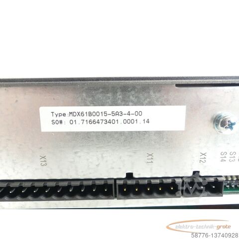 Componente SEW Eurodrive SEW Eurodrive MDX61B0015-5A3-4-00 MOVIDRIVE Umrichter SN:01.7166473401