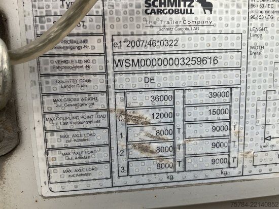 Nyitott ponyvás félpótkocsi SCHMITZ CURTAINSIDER SCS 24/L, PK, LIFT, ALU, TOP!!  MIETKAUF MGL.