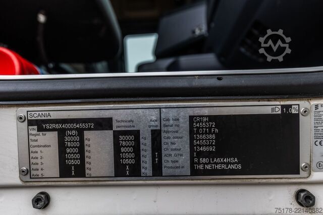 Standard-SZM SCANIA R580-6x4-Intarder-BIG AXLES