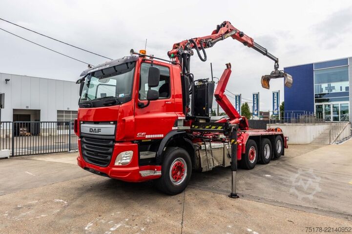 Sistema de braço de gancho DAF CF 440 FAK-8x2 + Palfinger Epsilon Q180 Z95TR