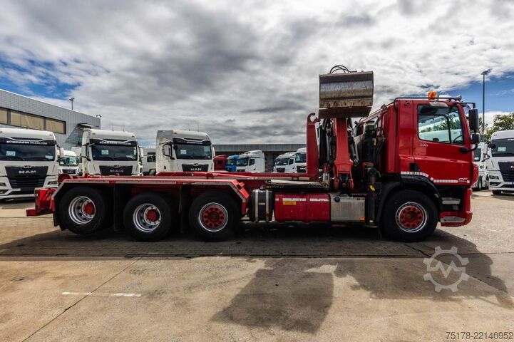 Sistema de braço de gancho DAF CF 440 FAK-8x2 + Palfinger Epsilon Q180 Z95TR