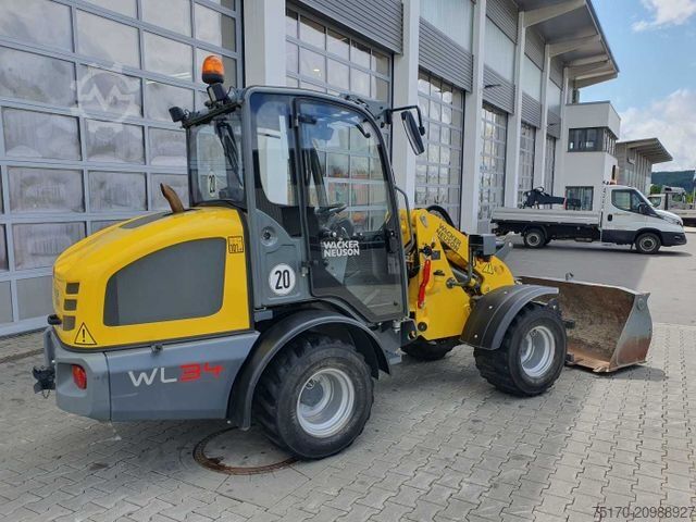 Kolový nakladač WACKER WL34 (RL40) / Schaufel + Gabel / nur 743h / 62PS