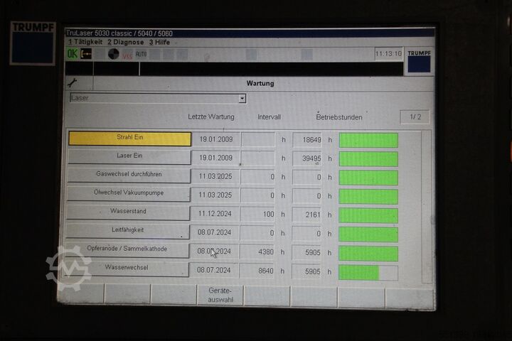 Laserskärmaskin TRUMPF TruLaser 5030 - 5 kw