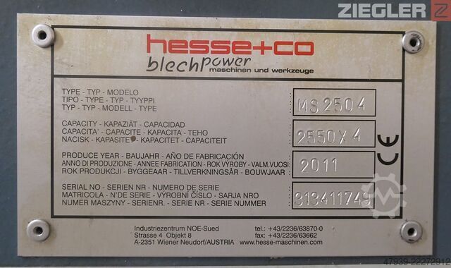 Tablačna makaza sa zupčastim motorom Hesse & Co MS 2504