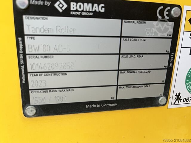 Tandemwals Bomag BW 80 AD-5