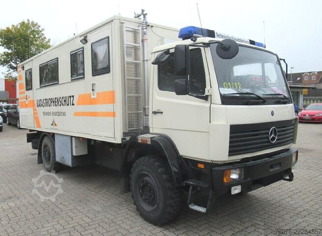 Kassevogn MERCEDES-BENZ 917 A 4x4 Allrad Einzelbereift 6m Koffer Klima