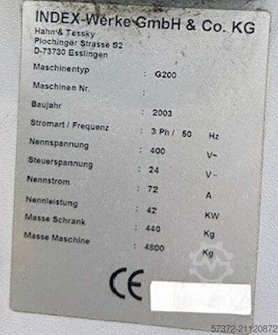 CNC-draaibank Index G 200 Ratioline