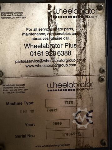Pískovací stroj Tilghman Wheelabrator T170