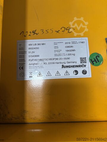 Reach trucks Jungheinrich ETV 216 Lithium