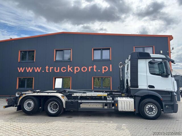 Φορτηγό γερανός roll-off MERCEDES-BENZ Actros 2745 6x2 Abrollkipper Meiller RS2170
