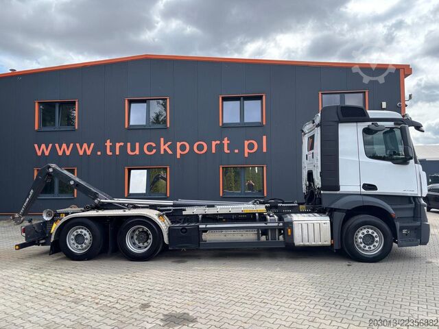 Φορτηγό γερανός roll-off MERCEDES-BENZ Actros 2745 6x2 Abrollkipper Meiller RS2170
