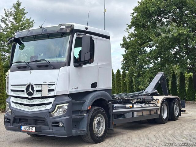 Φορτηγό γερανός roll-off MERCEDES-BENZ Actros 2745 6x2 Abrollkipper Meiller RS2170