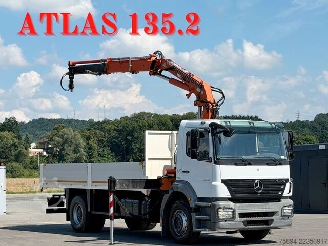 Grue montée sur camion MERCEDES-BENZ AXOR 1829 * Pritsche 6,20 m + ATLAS 135.2 * TOP!