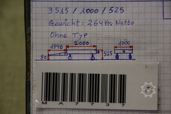 Schwerlast-Transportwagen 3 Tonnen unbekannt 2000 x1000 mm