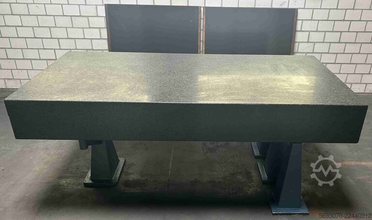 Mesa de inspección, mesa de medición, placa de medición Hartgestein Messplatte Granit  2000x1000x250 mm incl. Gestell