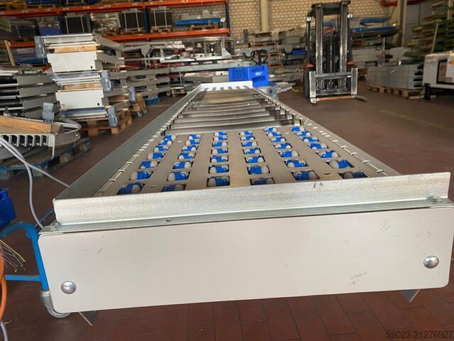 Roller conveyor, work table with drive AMI Fördertechnik Rollenbahn/Arbeitstisch