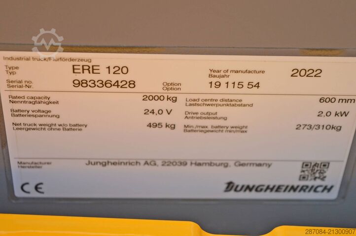 Handmatige palletwagen Jungheinrich ERE 120