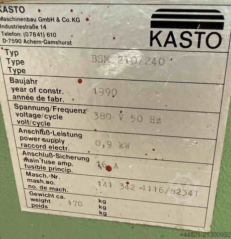 Scie à métaux KASTO BSM 210/240