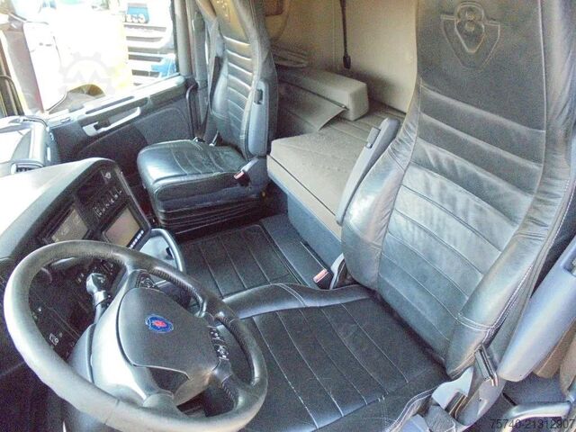 Platform trailer Scania R730 V8 + Euro 5 + Loglift 115Z + 6X4