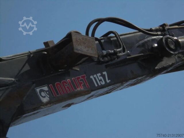 Platform trailer Scania R730 V8 + Euro 5 + Loglift 115Z + 6X4