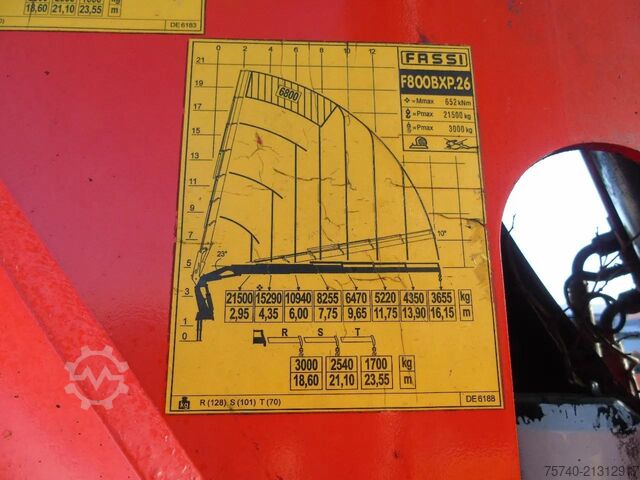 Kamion sa kranom DAF CF 85.510 + FASSI 80TON 6x + 8X2 + EURO 5 + REMOTE