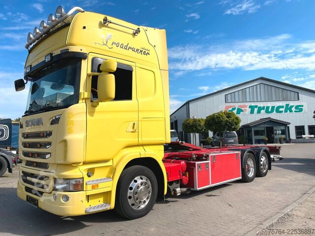 Wissellaadbak vrachtwagen SCANIA R420 / BDF bis 7,45m / 20 Fuß / LBW / Gelenkt