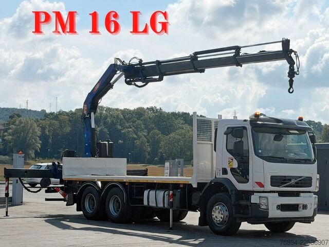 Γερανός τοποθετημένος σε φορτηγό VOLVO FE 320* PLATFORM 6,60m * PM 16 LG +FUNK * 6x4