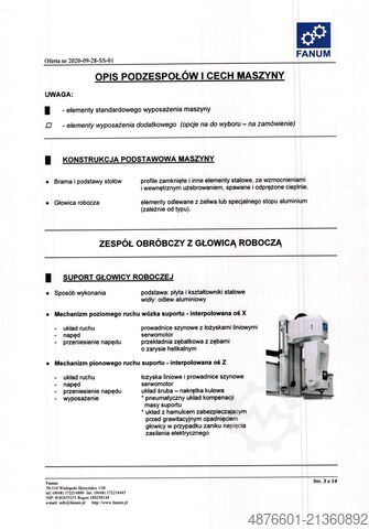 Bewerkingscentrum SIGMA FANUM 5-OSIOWA OBRABIARKA CNC