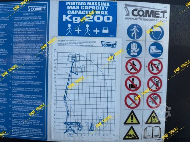 çalışma platformu Iveco Daily 35S11 Hubarbeitsbühne 22m EU5b