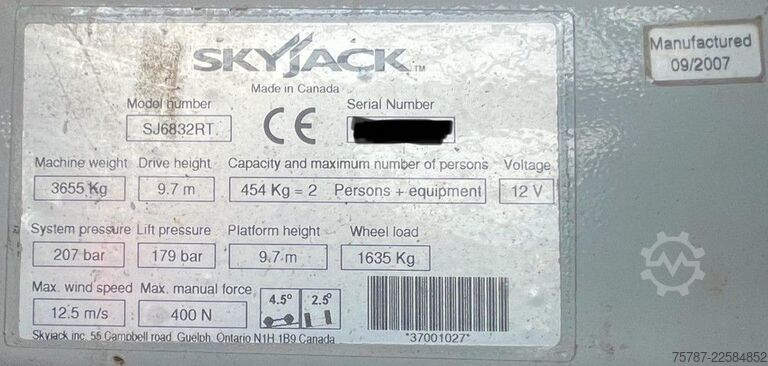 Plataforma de trabalho Skyjack SJ6832RT 4x4 Diesel, neuer Motor!!!