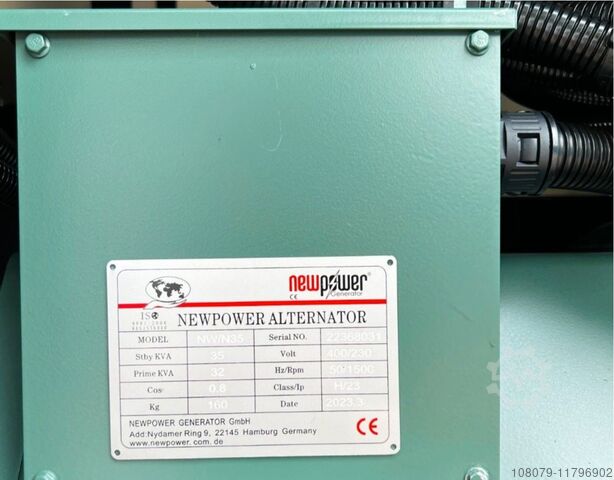 Генератор за хитне случајеве 32 кВА Newpower Generator Notstromaggregat NWK35 + Stromaggregat Sonderschallschutz