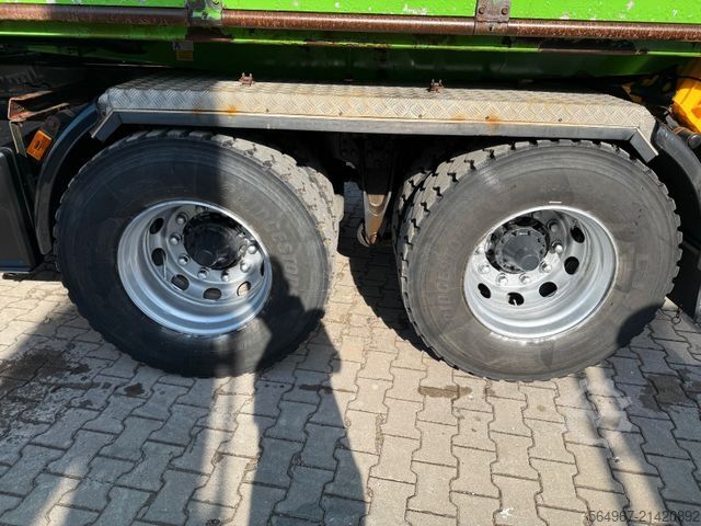 Třístranný sklápěč SCANIA G450 Kipper Kran Atlas 206.3E AHK Bordmatic FUNK