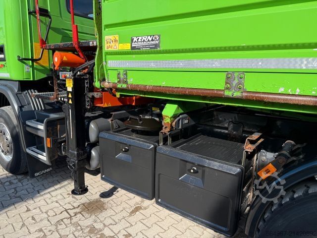 Třístranný sklápěč SCANIA G450 Kipper Kran Atlas 206.3E AHK Bordmatic FUNK