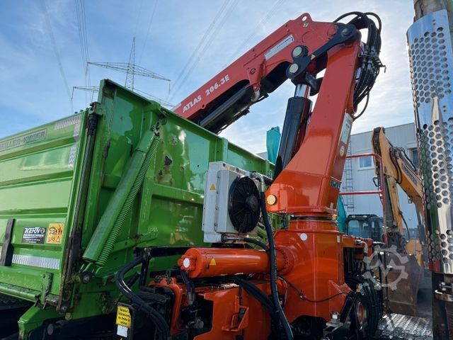 Třístranný sklápěč SCANIA G450 Kipper Kran Atlas 206.3E AHK Bordmatic FUNK