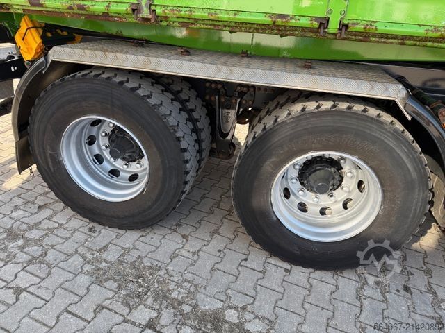 Třístranný sklápěč SCANIA G450 Kipper Kran Atlas 206.3E AHK Bordmatic FUNK