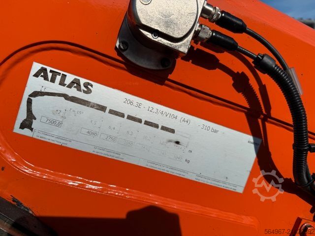 Třístranný sklápěč SCANIA G450 Kipper Kran Atlas 206.3E AHK Bordmatic FUNK